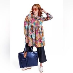 Kika Vargas X Target Fit & Flare Mini Dress Women's XS Multicolor Anemone Floral